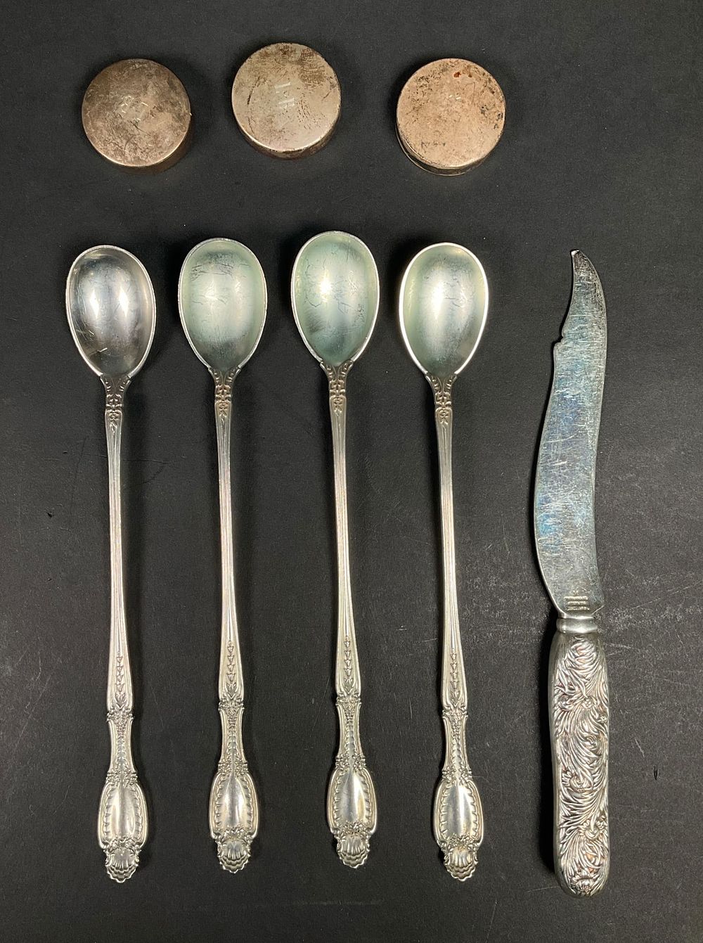 Lot 237: 8 Pieces Tiffany Sterling & Pouches