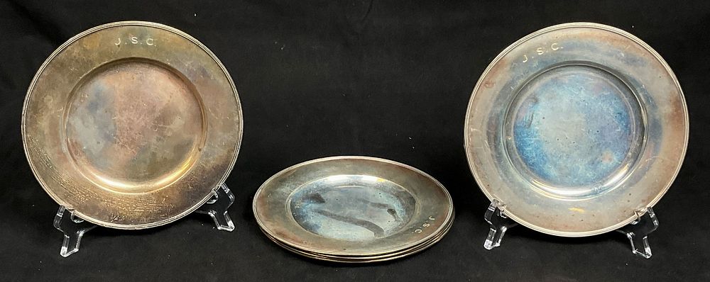 Lot 249: 6 Gorham Sterling Bread & Butter Plates