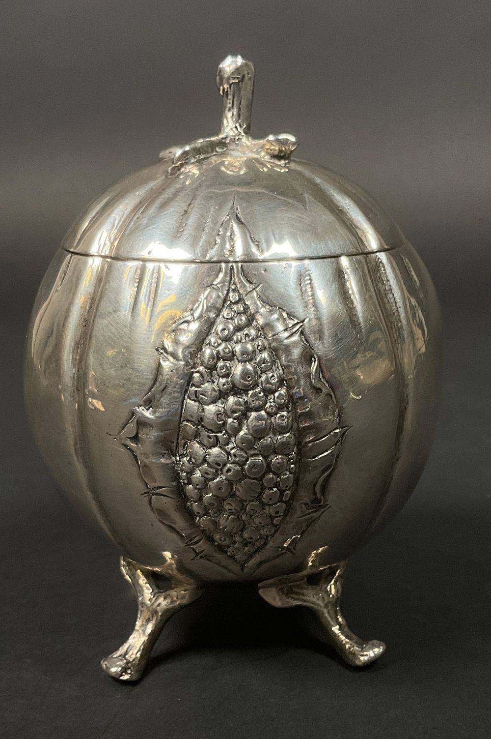 Lot 265: Gebruder Neumann Hanau German Silver Tea Caddy