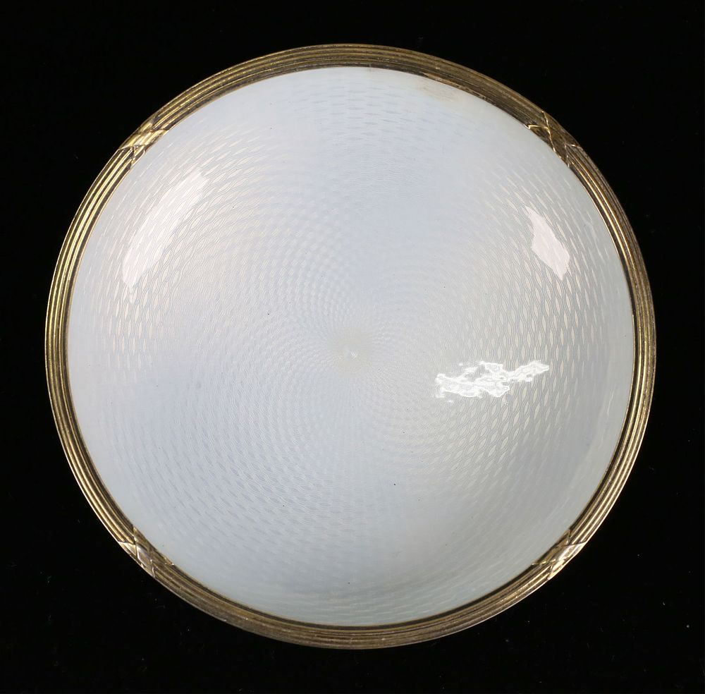 Lot 269: Faberge Style Russian 84 Silver & Enamel Dish