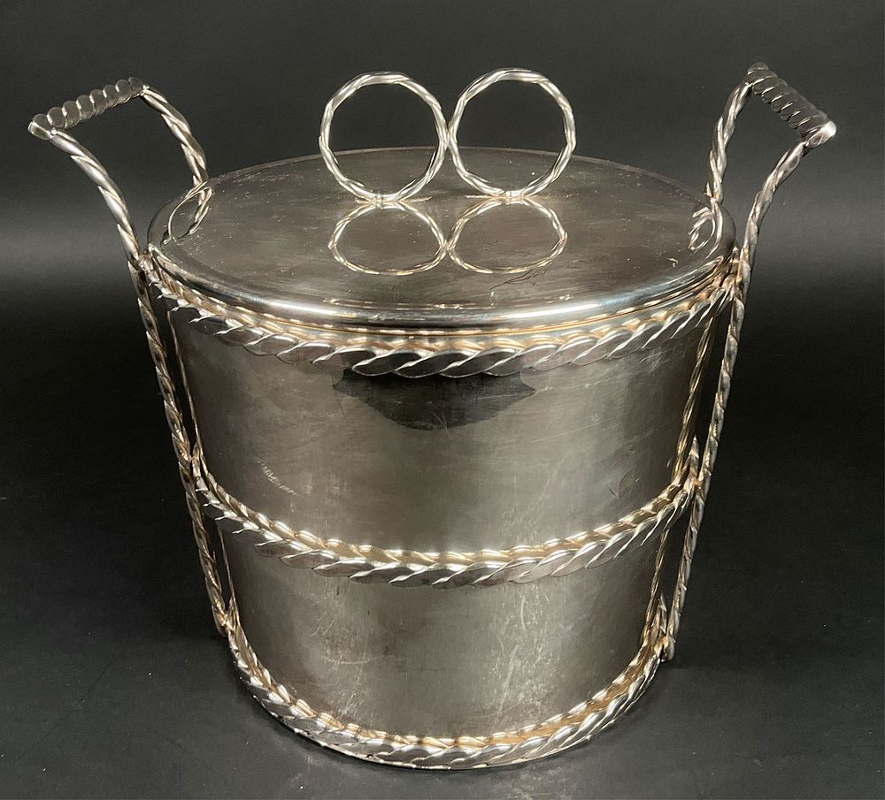 Lot 270: Vintage Cartier Silverplate Ice Bucket
