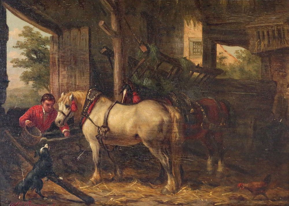 Lot 272: Willem Jacobus Boogaard Oil on Wood Panel