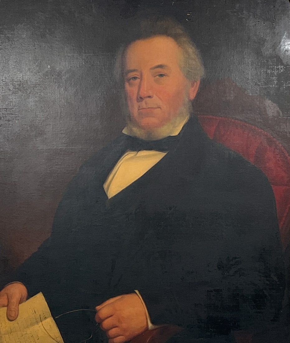 Lot 276: Calvin Curtis Oil on Canvas Portrait of Gentleman