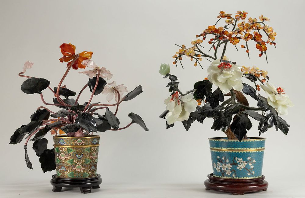 Lot 287: 2 Chinese Hardstone Trees