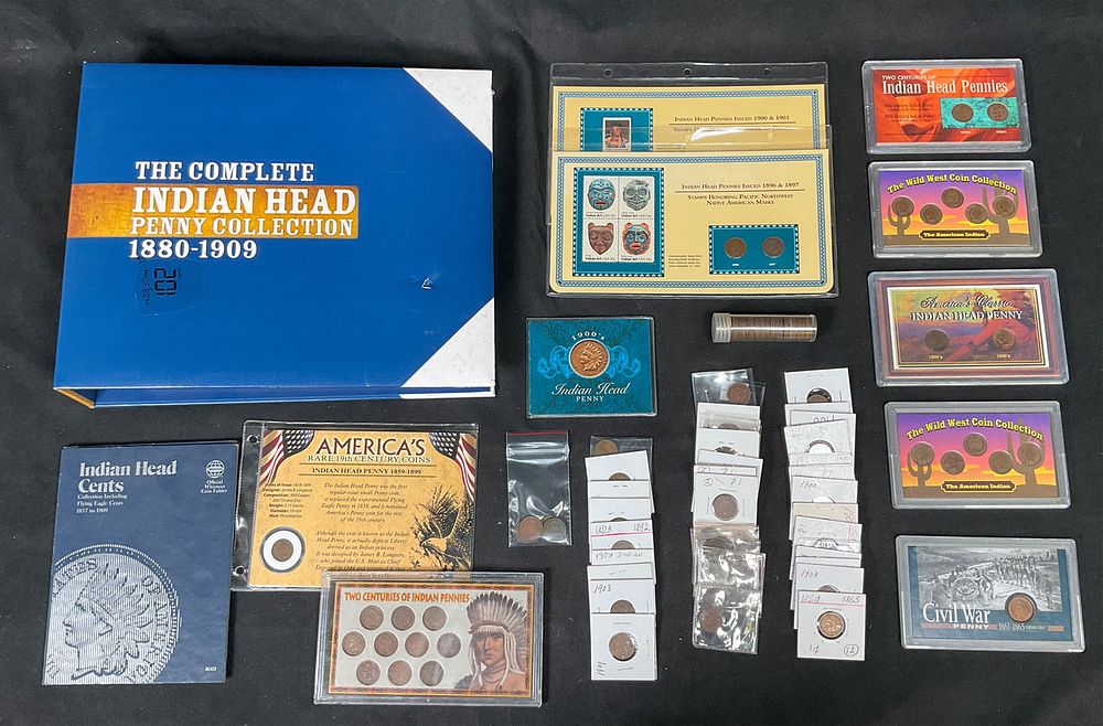 Lot 313: Indian Head Pennies Unsorted