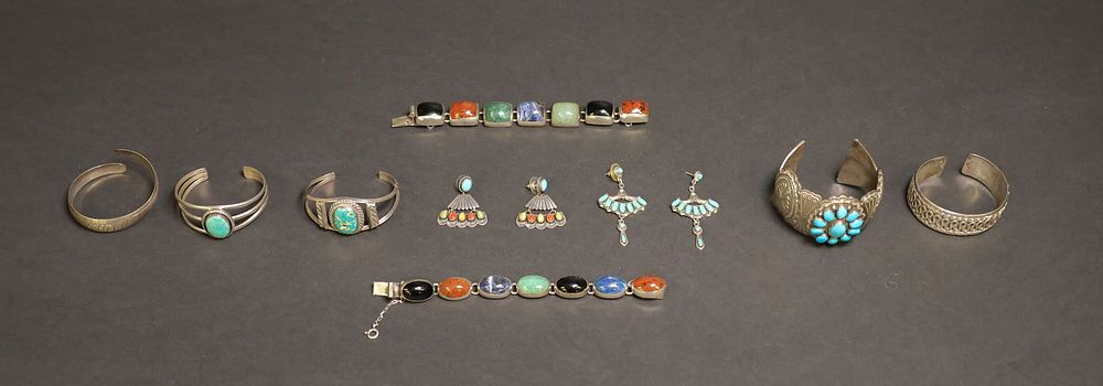 Lot 370: Lot of Sterling Jewelry Mexican, Native American