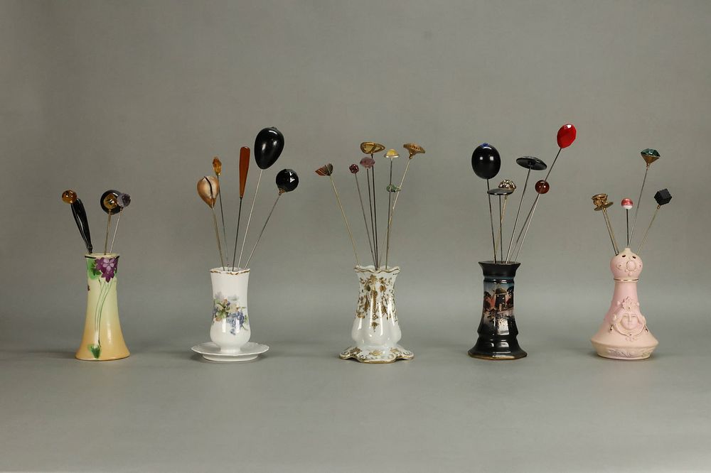 Lot 375: 29 Vintage Hatpins With Holders