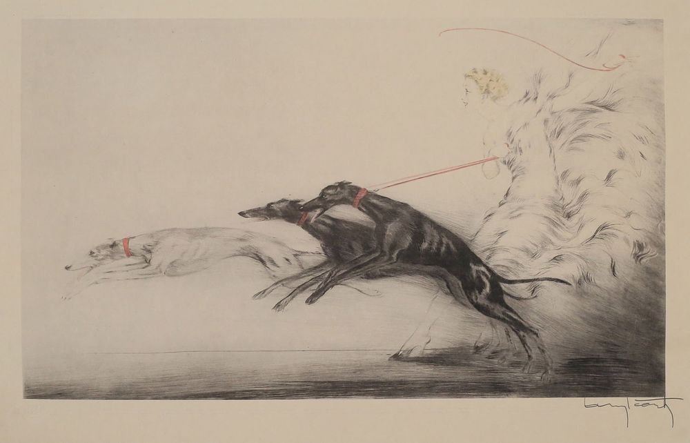 Lot 385: Louis Icart Aquatint Speed II