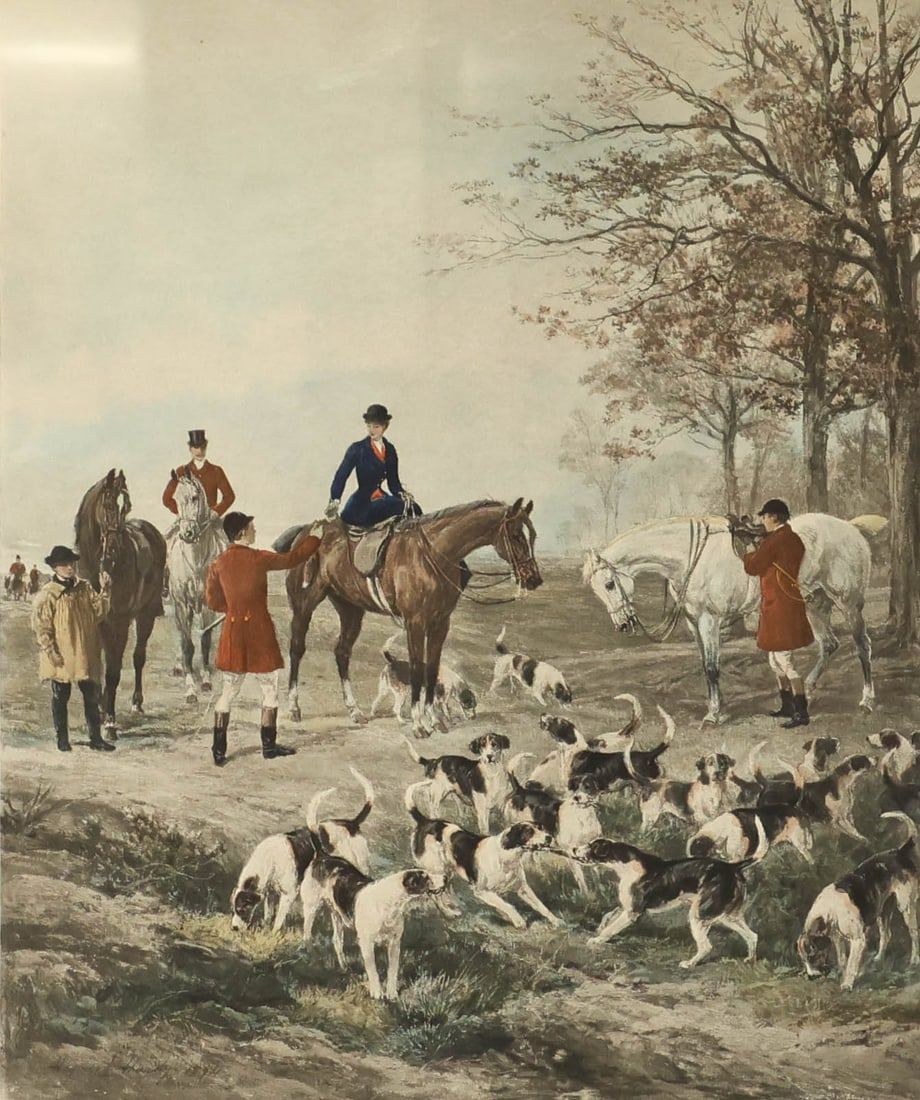 Lot 387: After Heywood Hardy Engraving Presenting the Brush