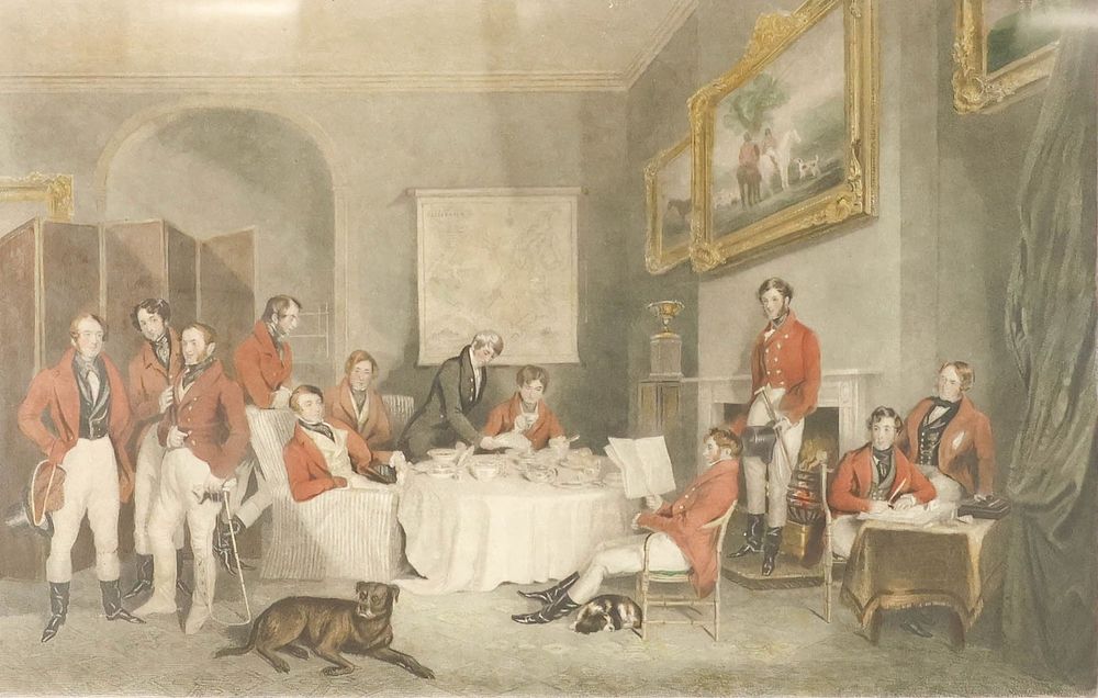 Lot 390: After Francis Grant Engraving The Melton Breakfast