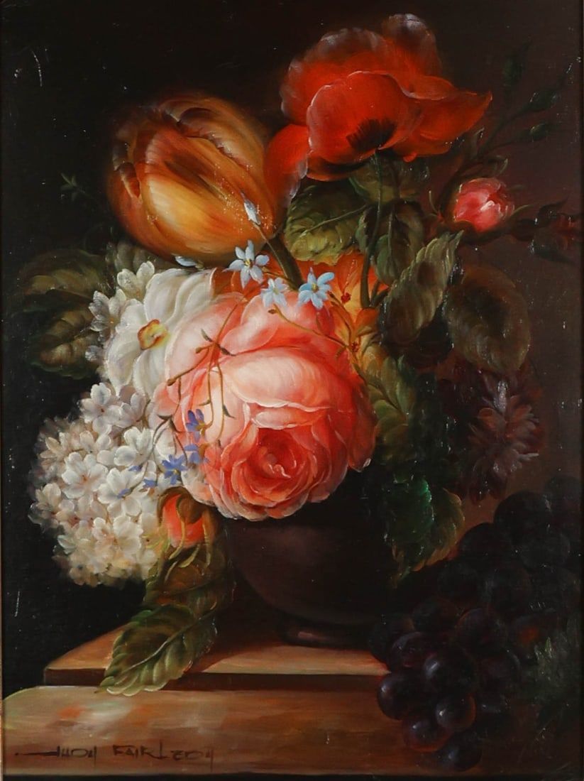 Lot 392: Judy Fairledy Oil on Canvas Still Life