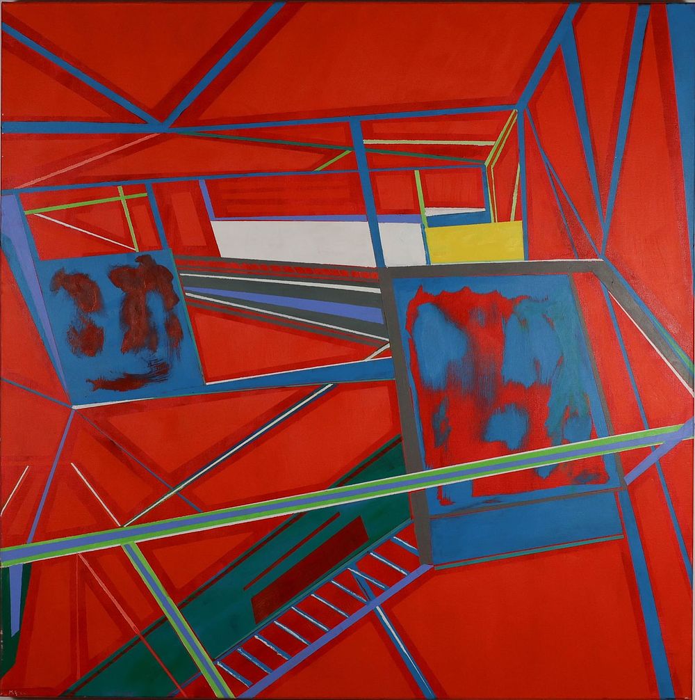 Lot 408: Martin Graifer Acrylic on Canvas Abstract
