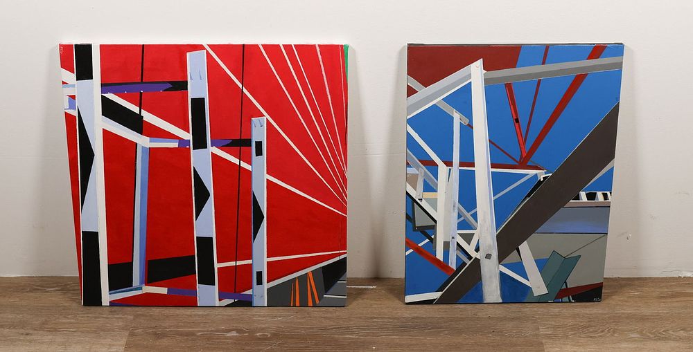 Lot 411: Martin Graifer 2 Acrylics on Canvas