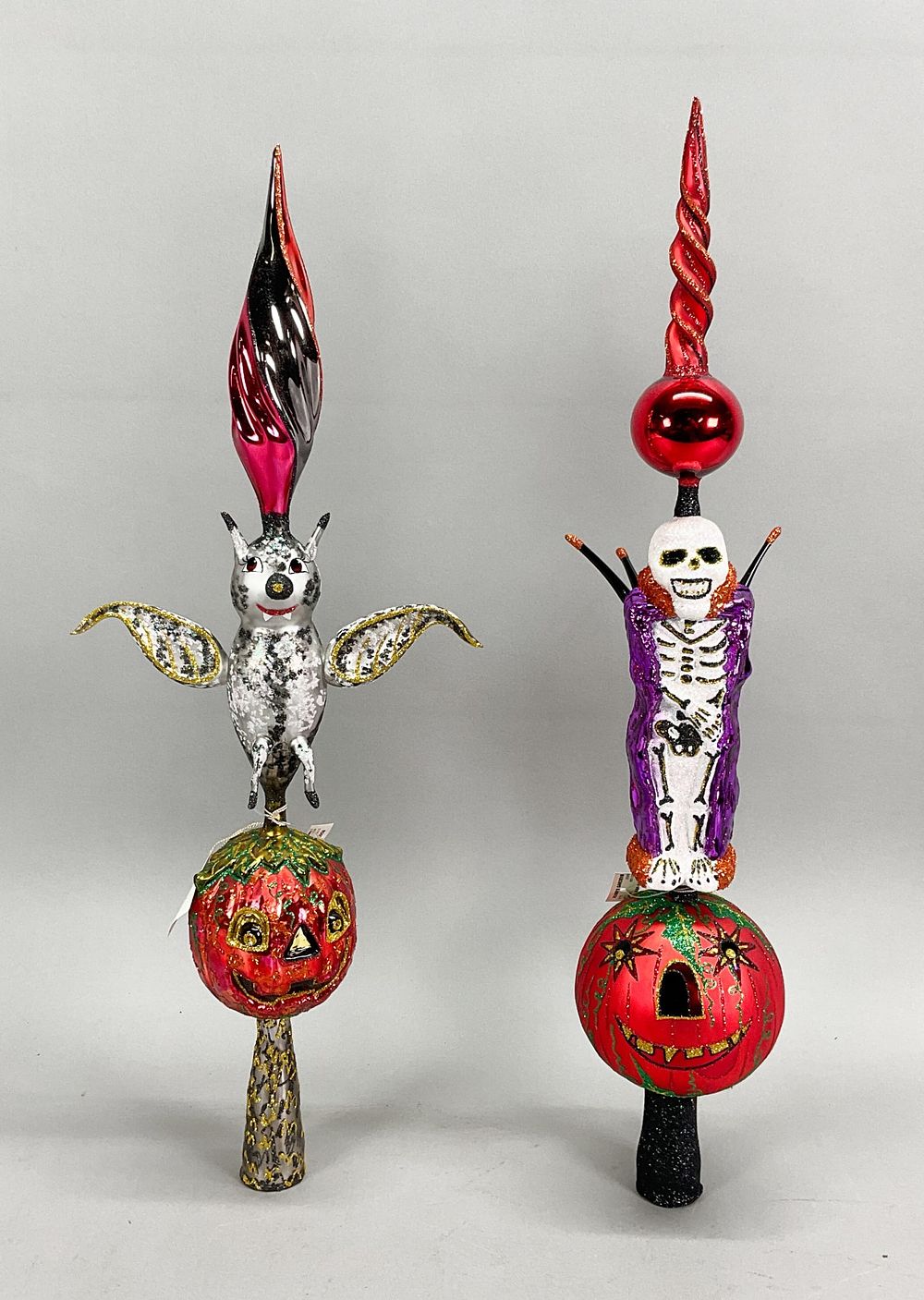Lot 161: 2 Fraga Halloween Toppers Finials with Tags