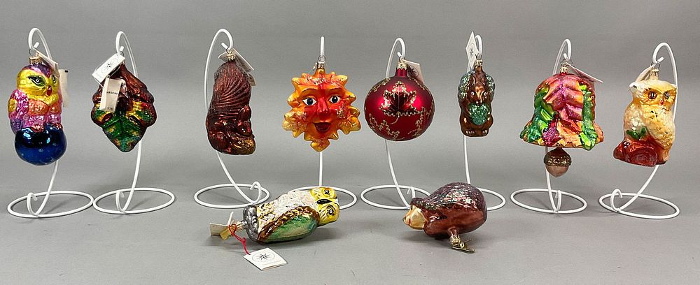 Lot 185: 10 Radko Autumn Ornaments