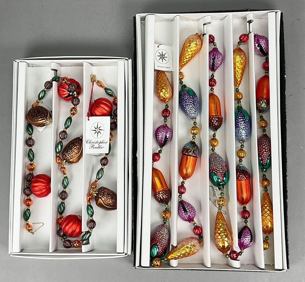 Lot 186: 2 Radko Autumn Garland with Tags