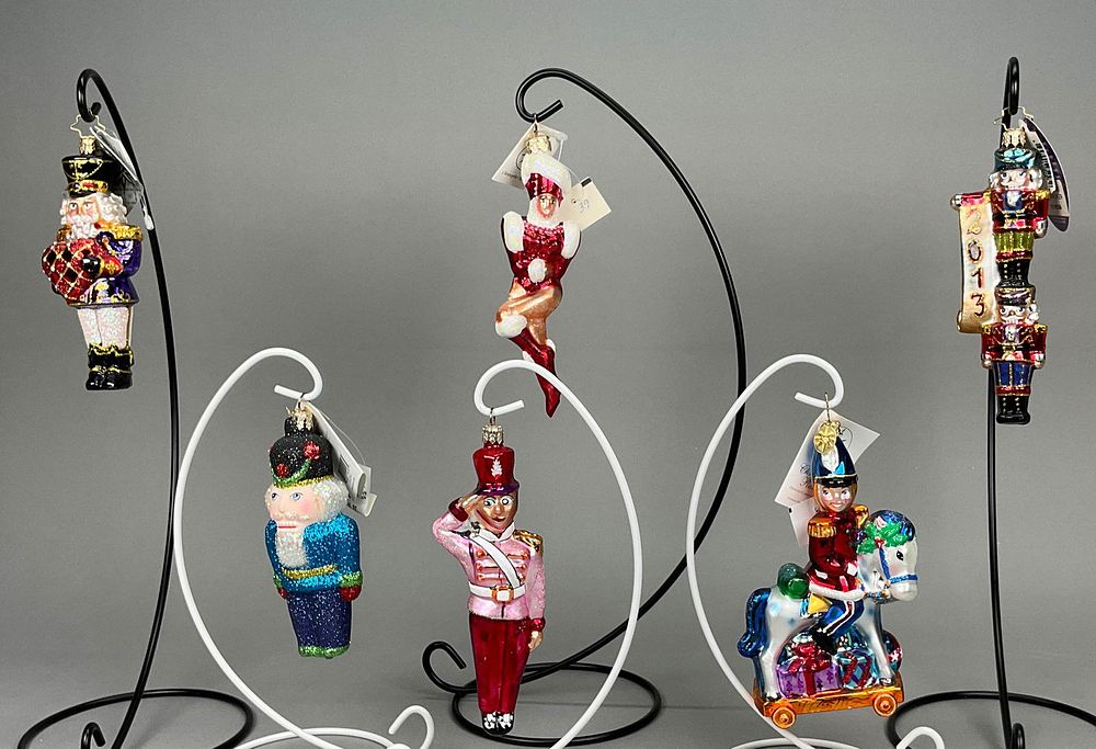 Lot 246: 6 Radko Nutcracker Christmas Ornaments