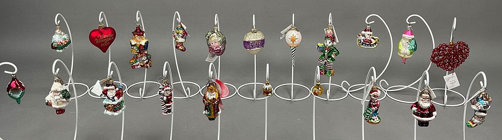 Lot 268: 21 Radko Christmas Ornaments Most w/ Tags