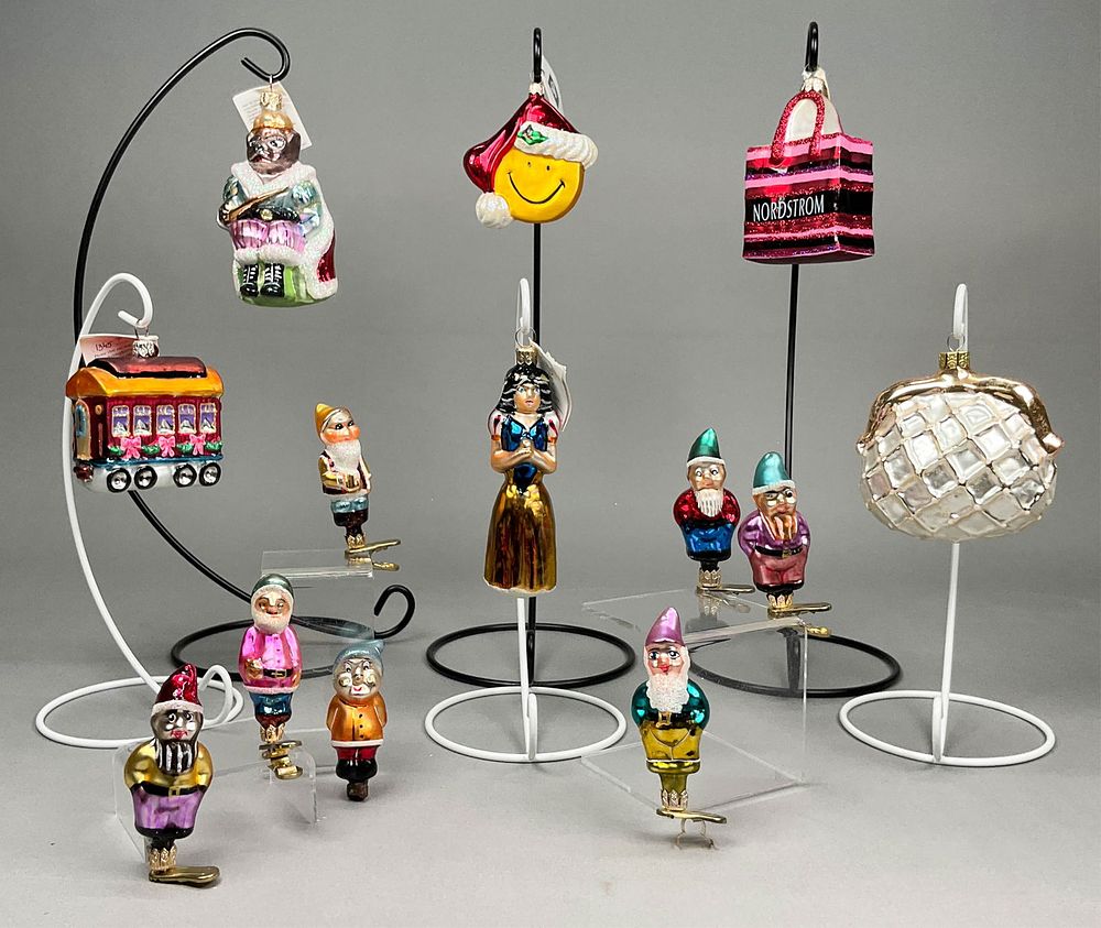 Lot 309: 13 Radko Christmas Ornaments - Snow White