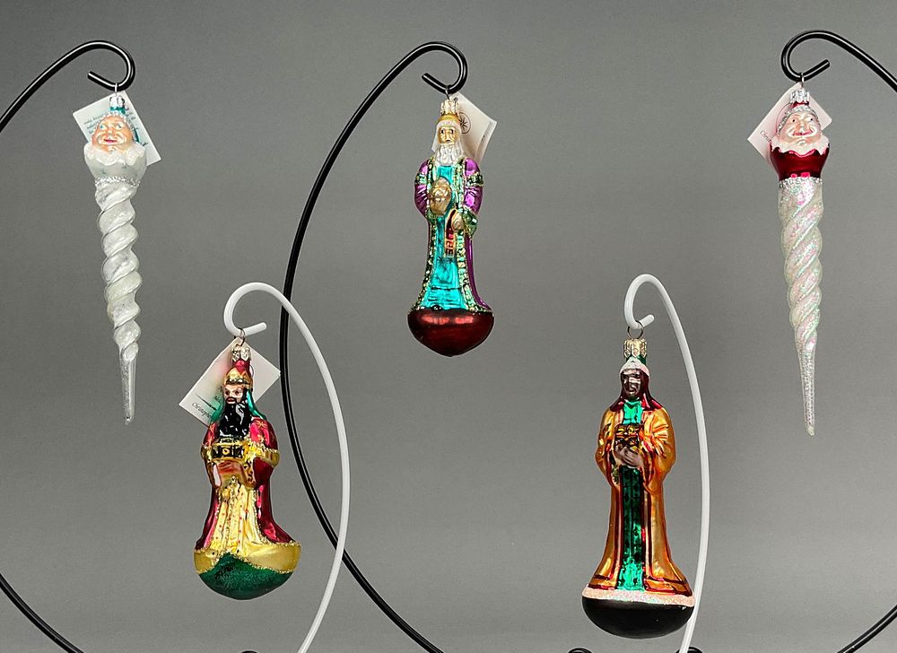 Lot 334: 5 Radko Christmas Ornaments Nativity Wise men