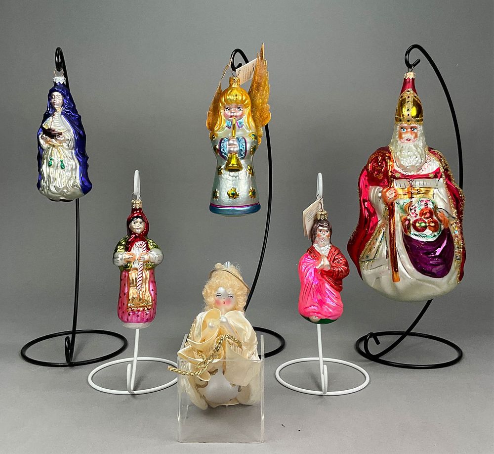 Lot 335: 6 Radko Christmas Ornaments Angel