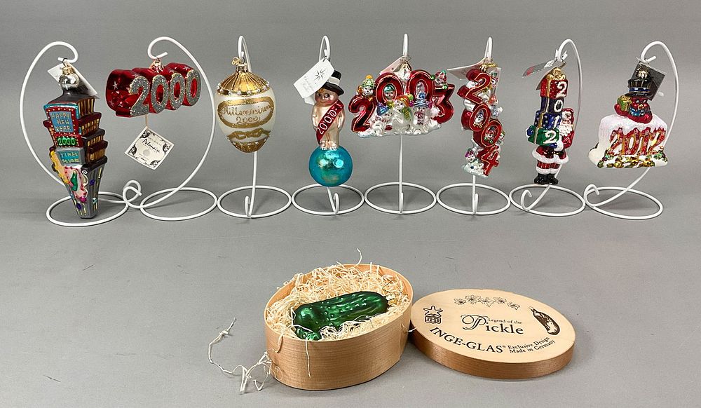 Lot 336: 10 Radko, Adler, Inge Glas Christmas
