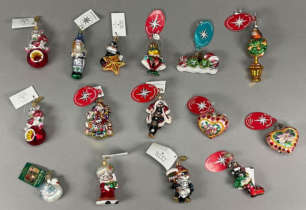 Lot 342: 15 Radko Old World Christmas Ornaments with Tags