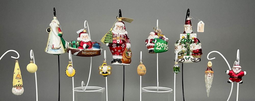 Lot 348: 13 Christmas Ornaments - Adler, Jingle Nog, Radko