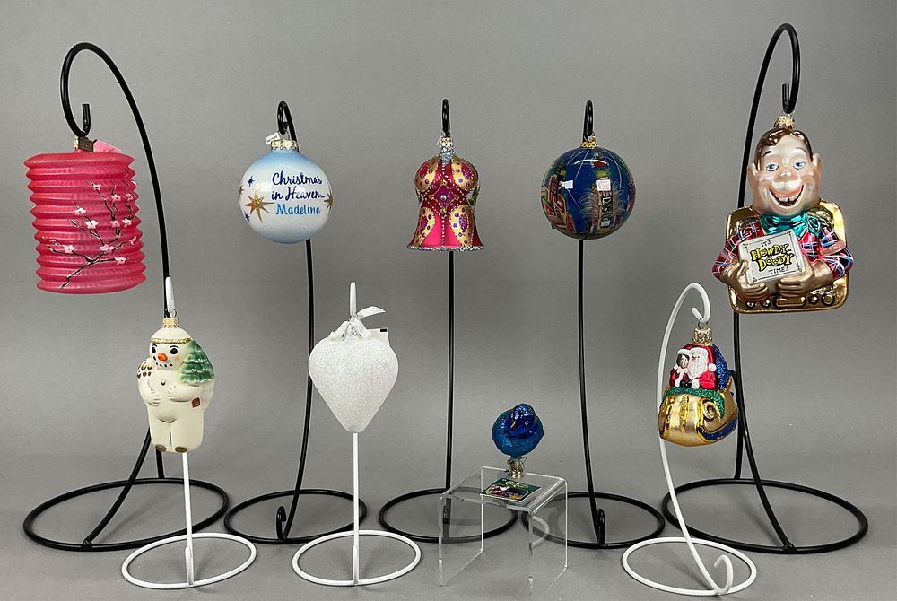 Lot 357: 9 EC Kurt Adler Fischer Christmas Ornaments