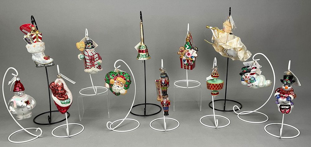 Lot 389: 12 Radko Breen Christmas Ornaments Snowman
