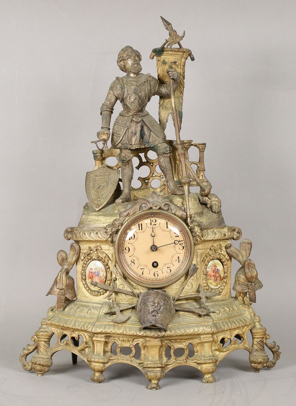 Lot 188: Jules Rolez Figural French Mantel Clock