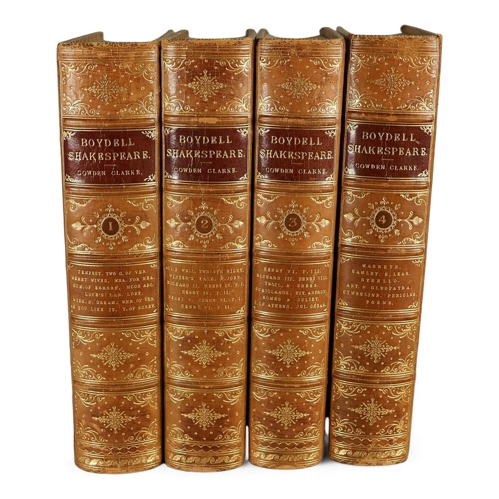 Lot 197: The Works of William Shakespeare Boydell 4 Volumes