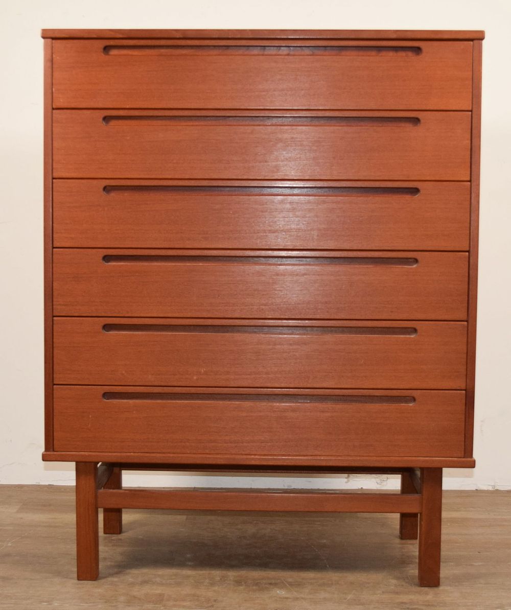 Lot 252: HJN Mobler Danish Modern Highboy Dresser