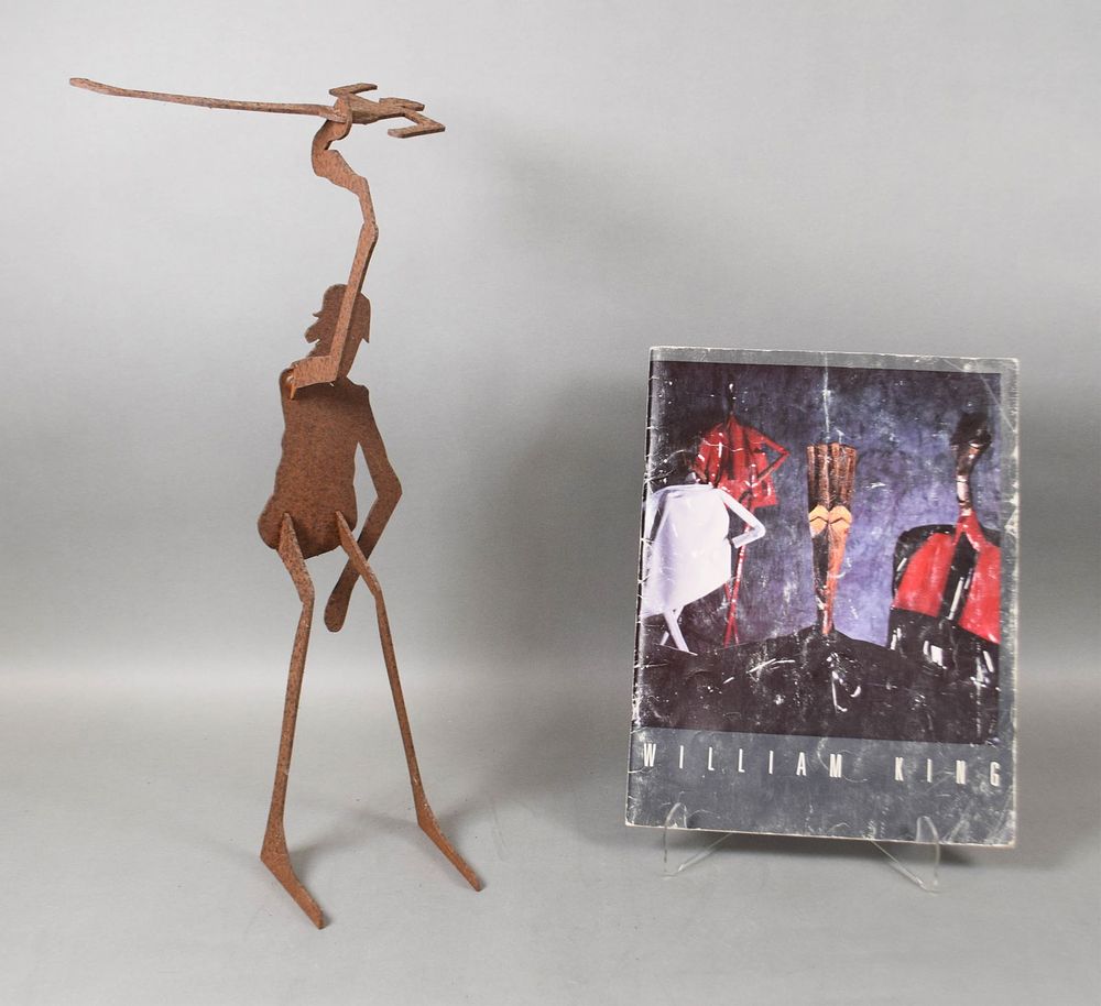 Lot 263: William King Metal Sculpture Acrobats With Book
