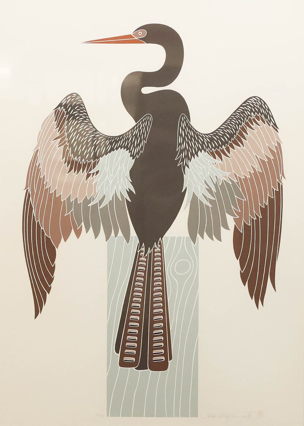 Lot 267: Ikki Matsumoto Serigraph Anhinga