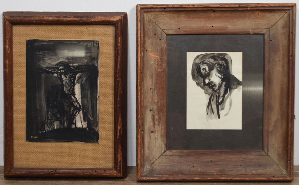 Lot 271: 2 Joachim Probst Works Ink & Charcoal