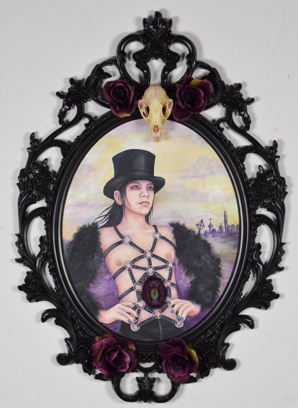 Lot 279: Tanya Kukucka Mixed Media on Canvas Portrait