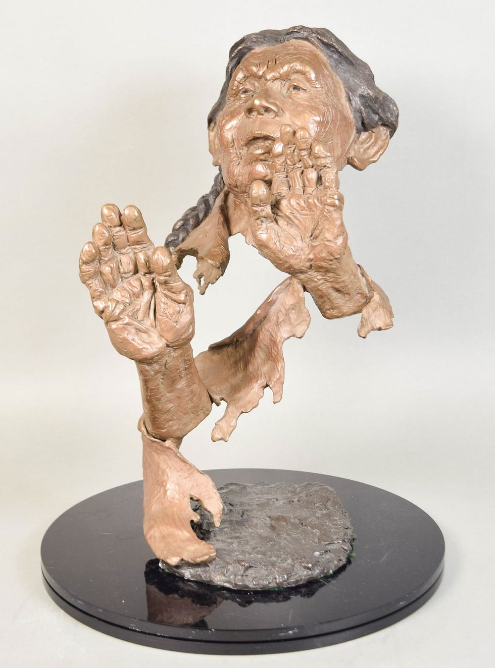 Lot 288: Mark Hopkins Patinated Bronze Grandmother Blessing
