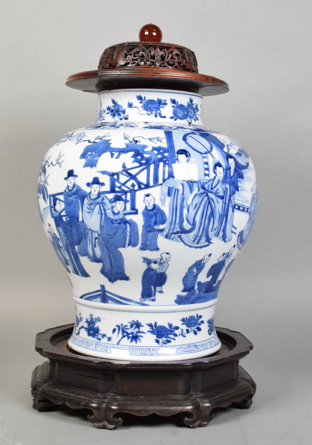 Lot 292: Chinese Porcelain Ginger Jar Kangxi Marks