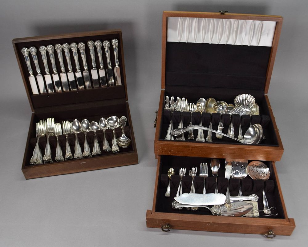 Lot 345: 123 Pieces Gorham Lancaster Sterling Flatware