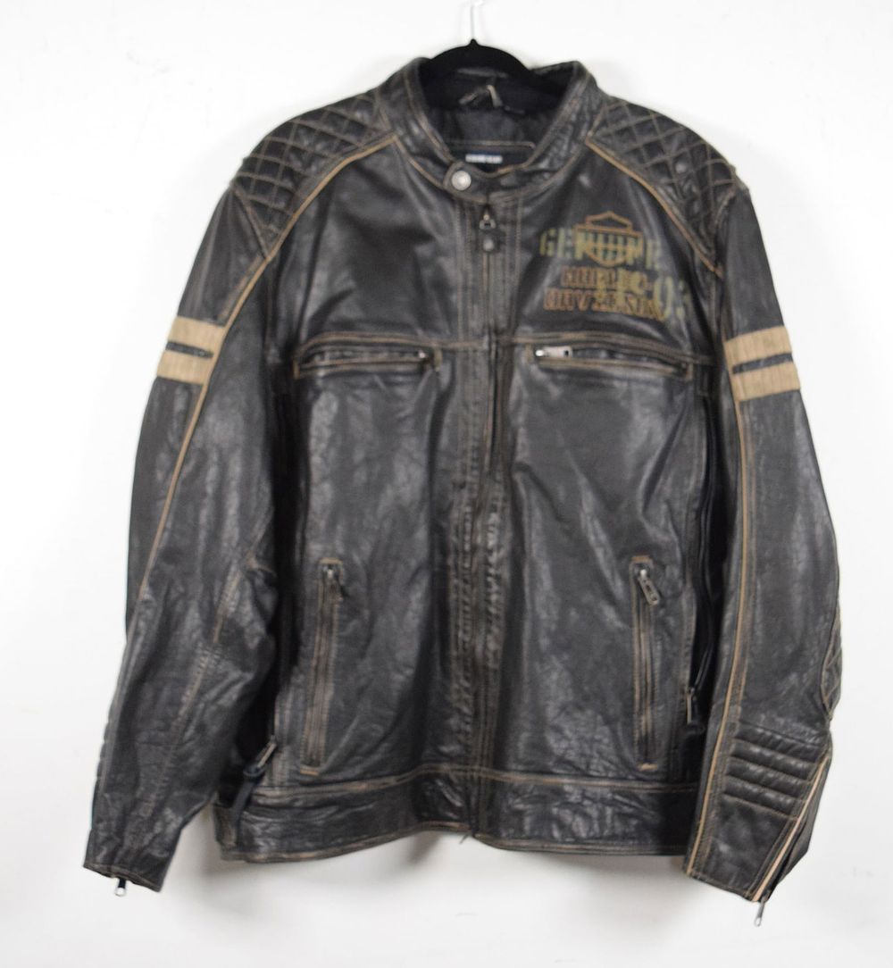 Lot 360: Harley Davidson Leather Motorcycle Jacket 3XL