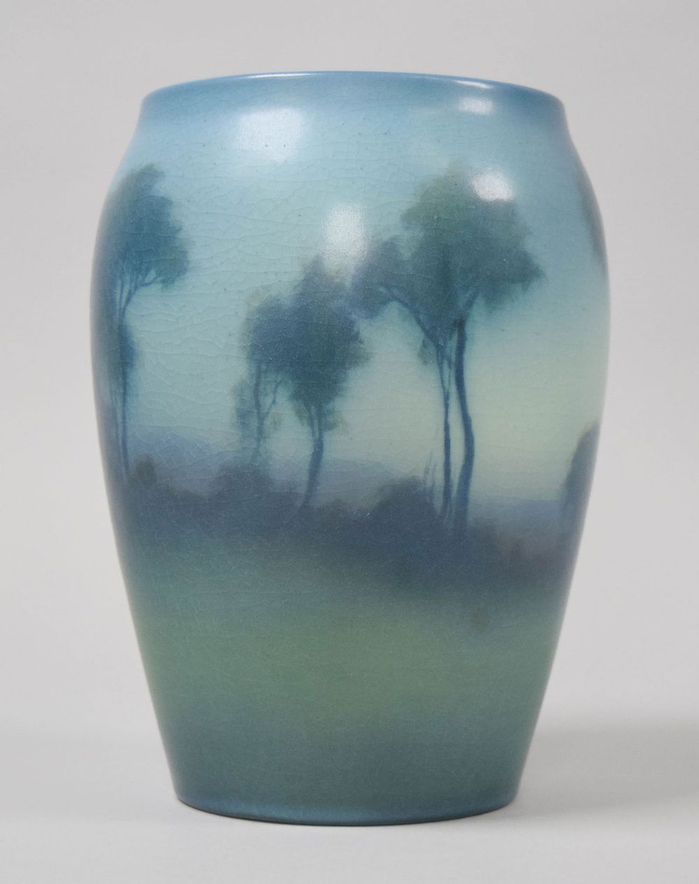 Lot 185: Rookwood Lenore Asbury Vellum Scenic Pottery Vase