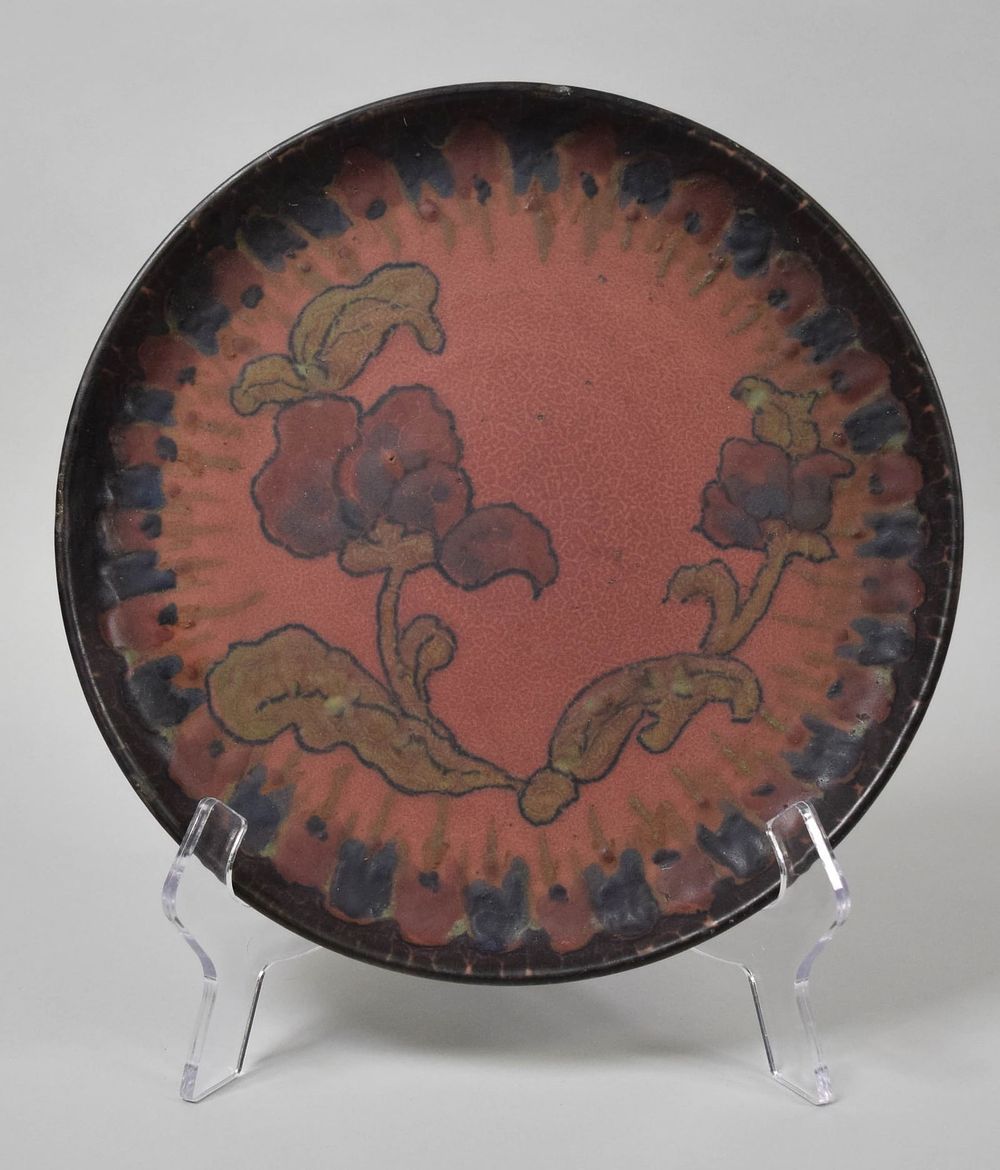 Lot 186: Rookwood Vera Tischler Vellum Glaze Pottery Plate