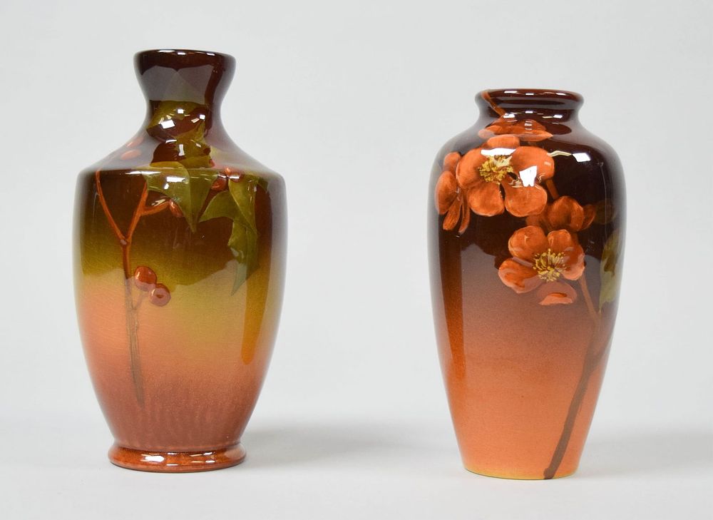 Lot 188: 2 Rookwood Standard Glaze Vases Bonsall & Swing