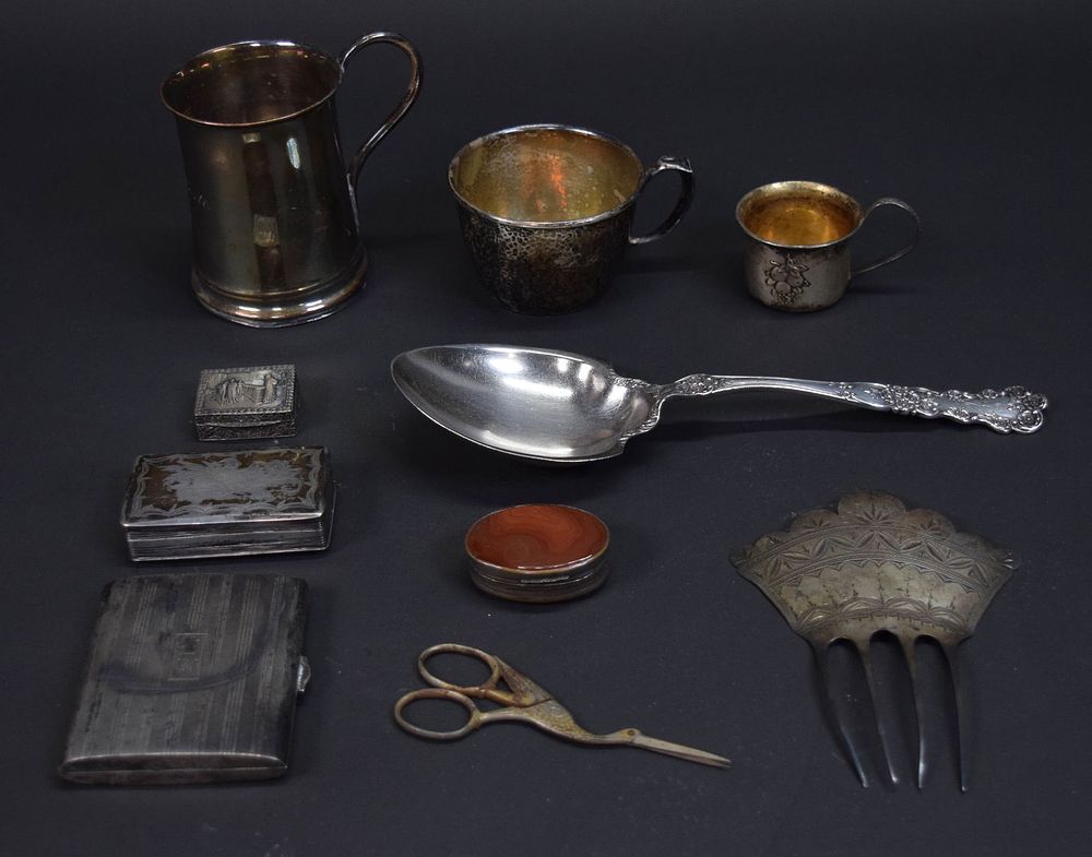 Lot 201: Lot of 800, Sterling & Silverplate