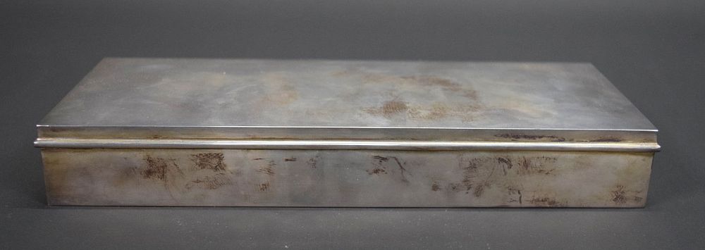 Lot 205: Cartier Sterling Cigarette Box