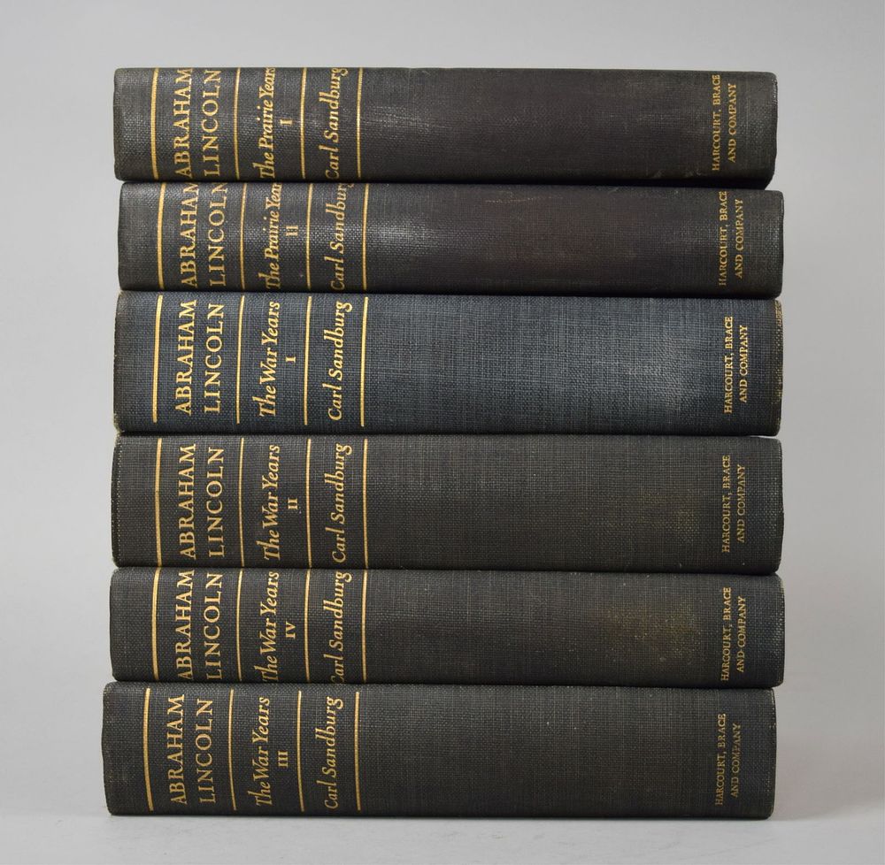 Lot 233: Carl Sandburg Abraham Lincoln 6 Volumes