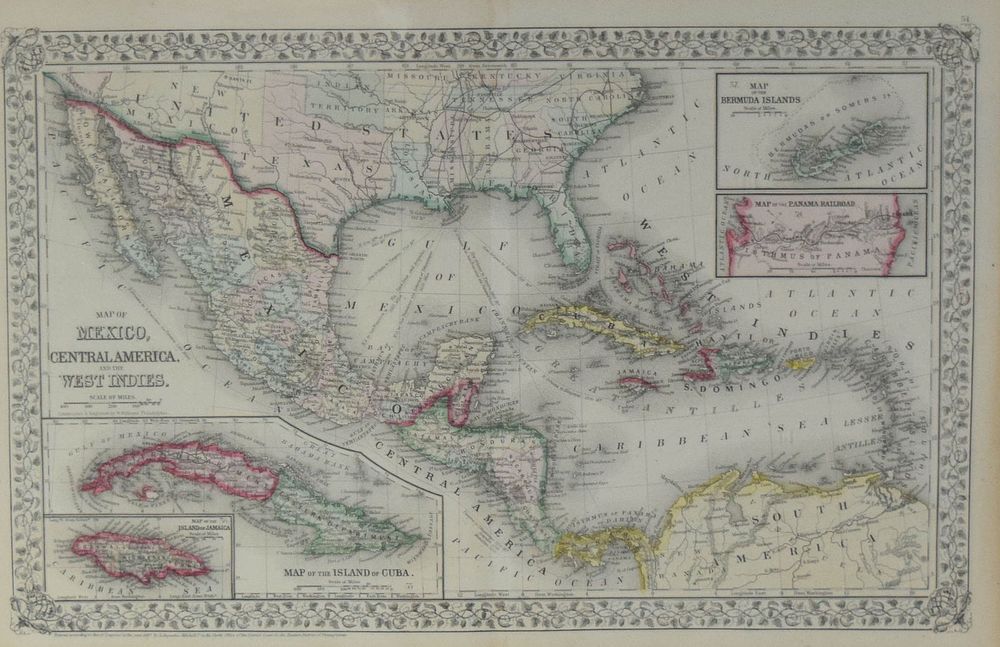 Lot 236: Map of Mexico, Central America & the West Indies