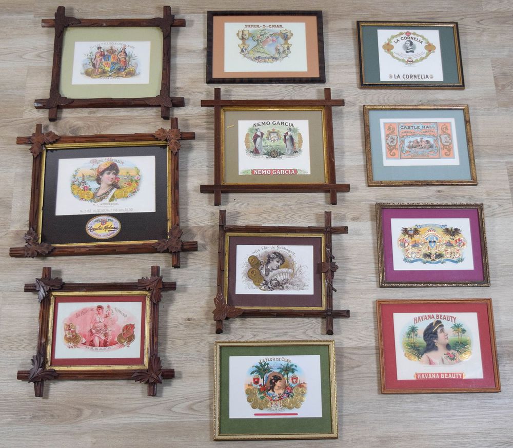 Lot 248: 11 Framed Cuban Cigar Box Labels