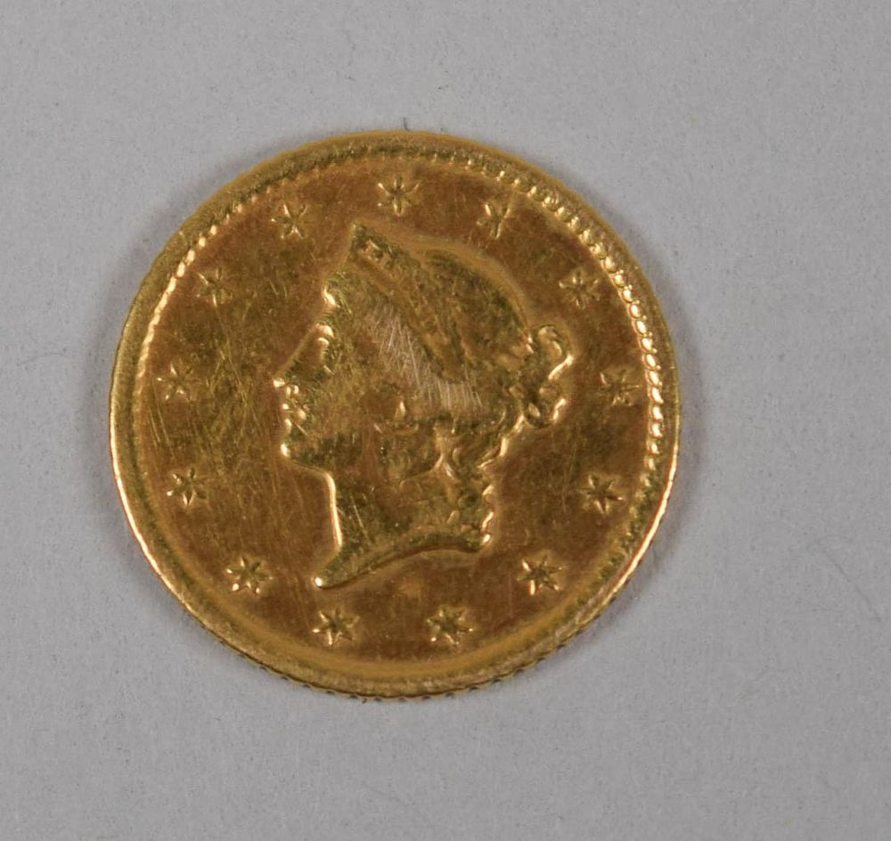 Lot 256: US 1852 1 Dollar Gold Coin